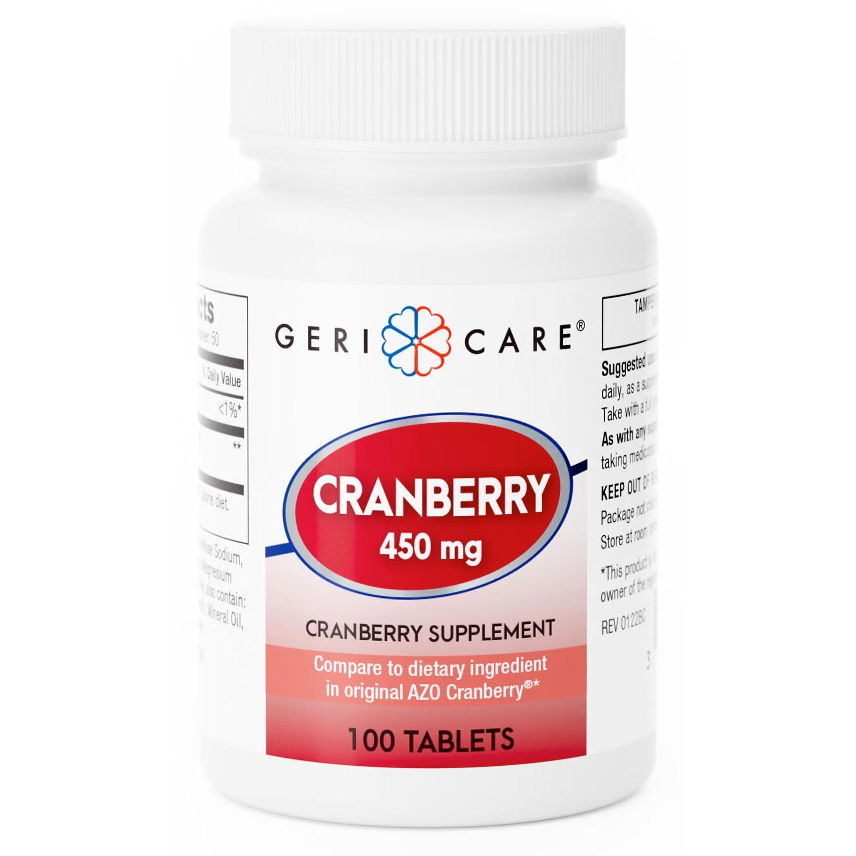 Geri-Care Cranberry Extract Dietary Supplement Tablet, 450 mg