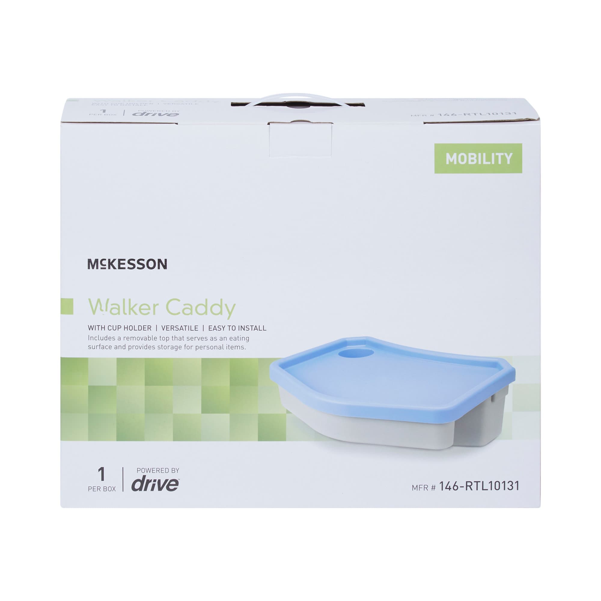 McKesson Caddy for Walker with Cup Holder, 15.5 x 5 x 12.5 Inch - Image 2