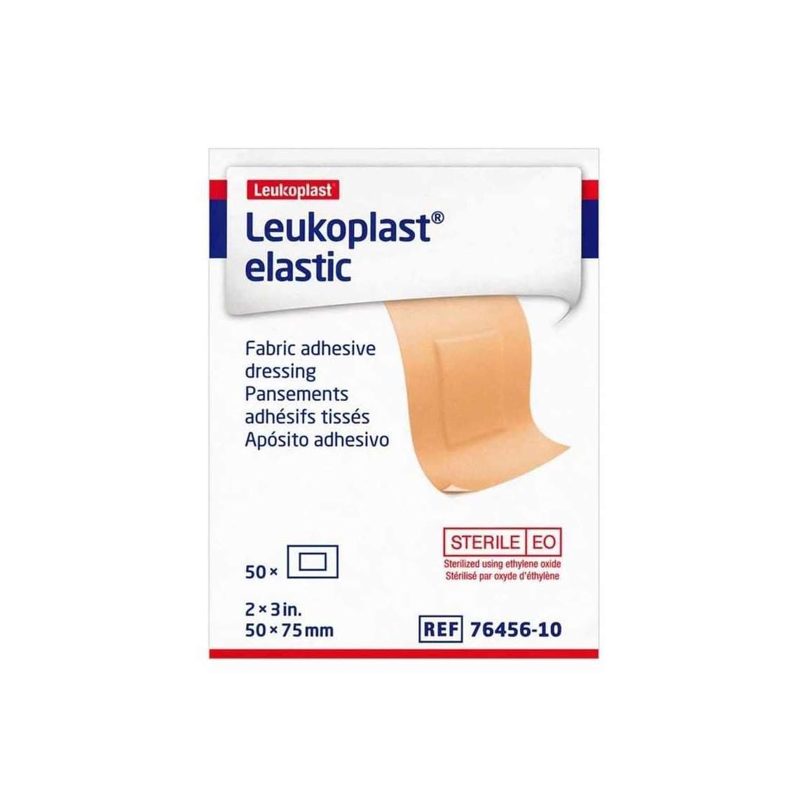 Leukoplast Elastic Adhesive Strip Tan Rectangle Sterile, 0.75 x 3 Inch - Case of 1200 - Image 1