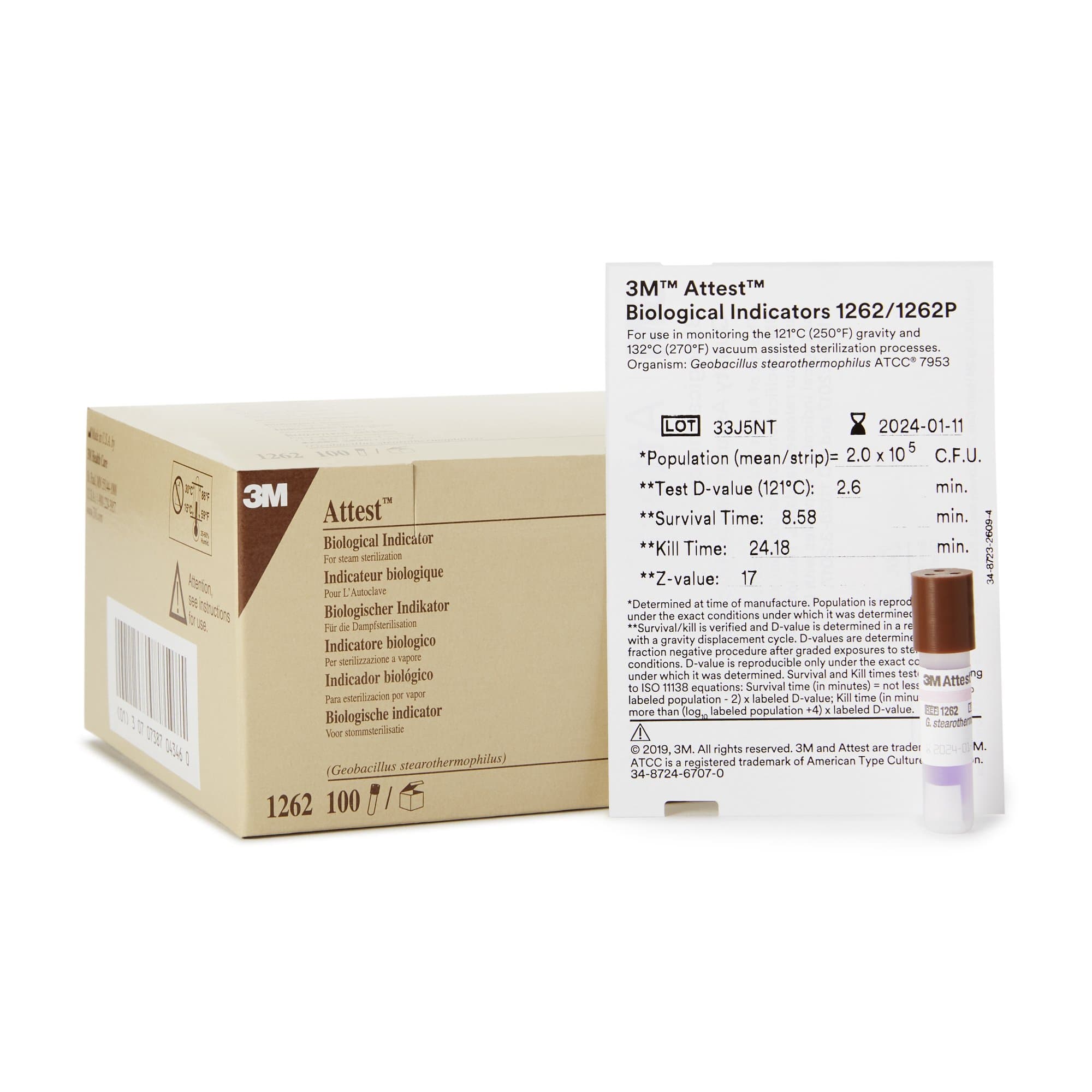 3M Attest Sterilization Biological Indicator Vial, Class 1