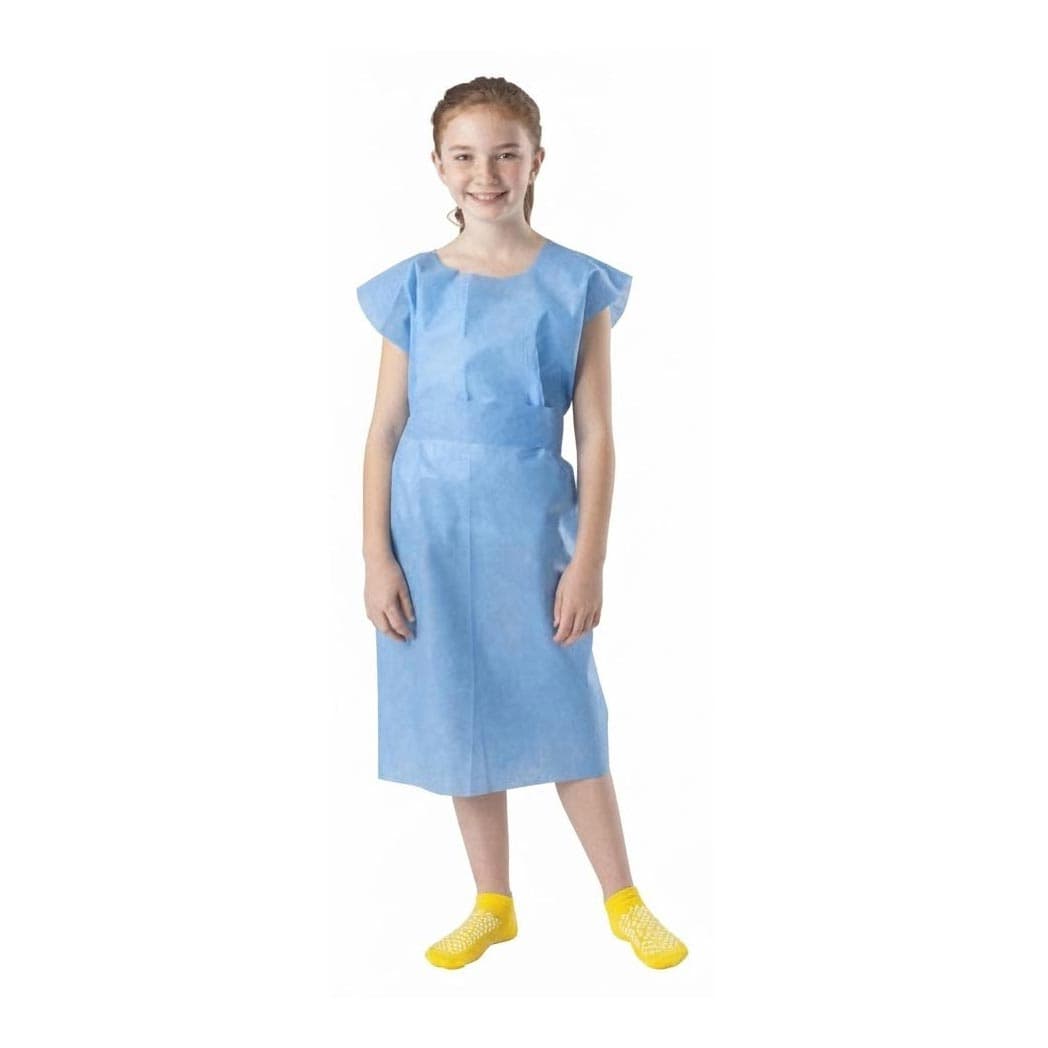 Medline Disposable Tissue-Poly-Tissue Pediatric Gown, 21 x 36 Inch - Case of 50