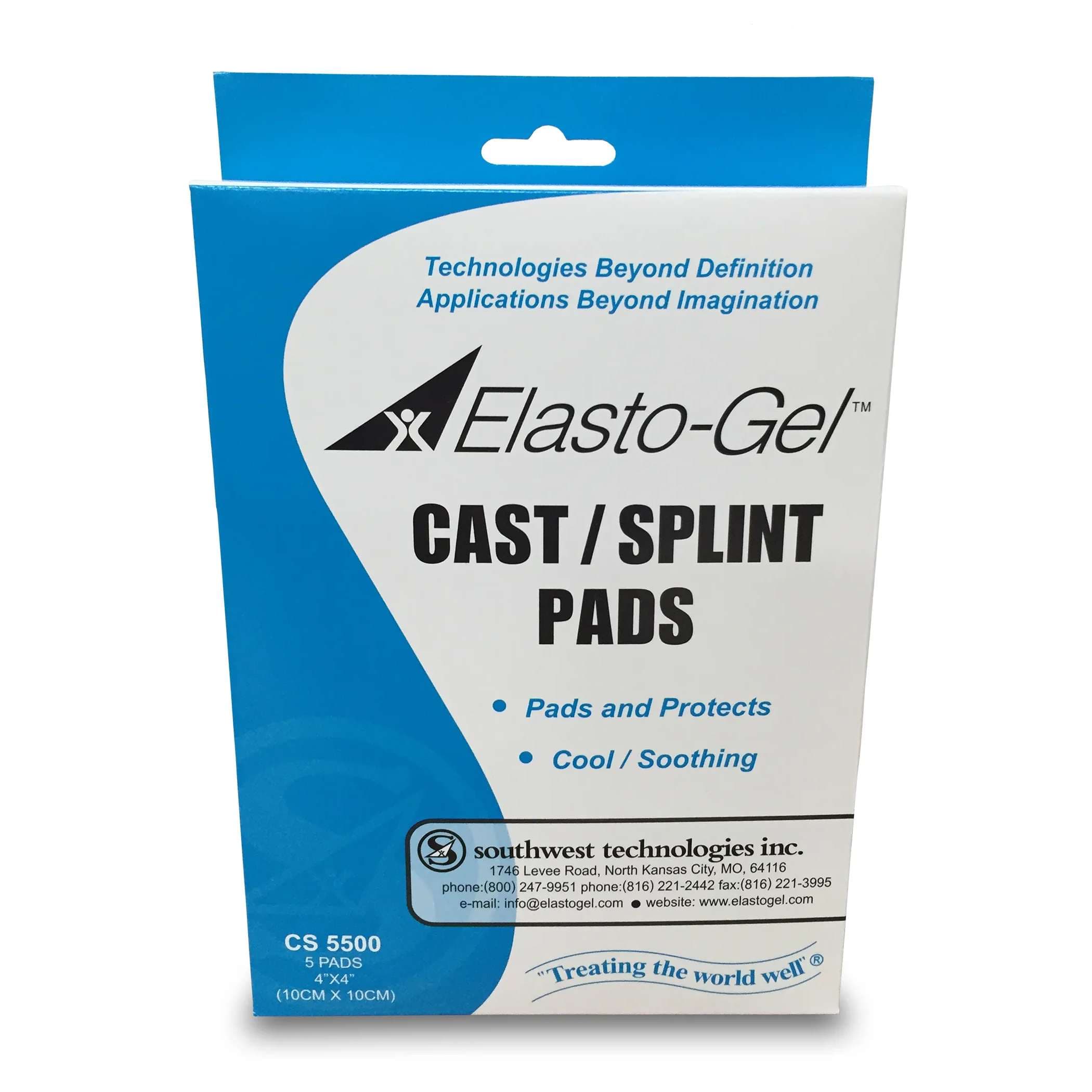 Southwest Technologies Elasto-Gel Cast and Splint Pad, 4 x 4 Inch - Box of 5 - Image 1