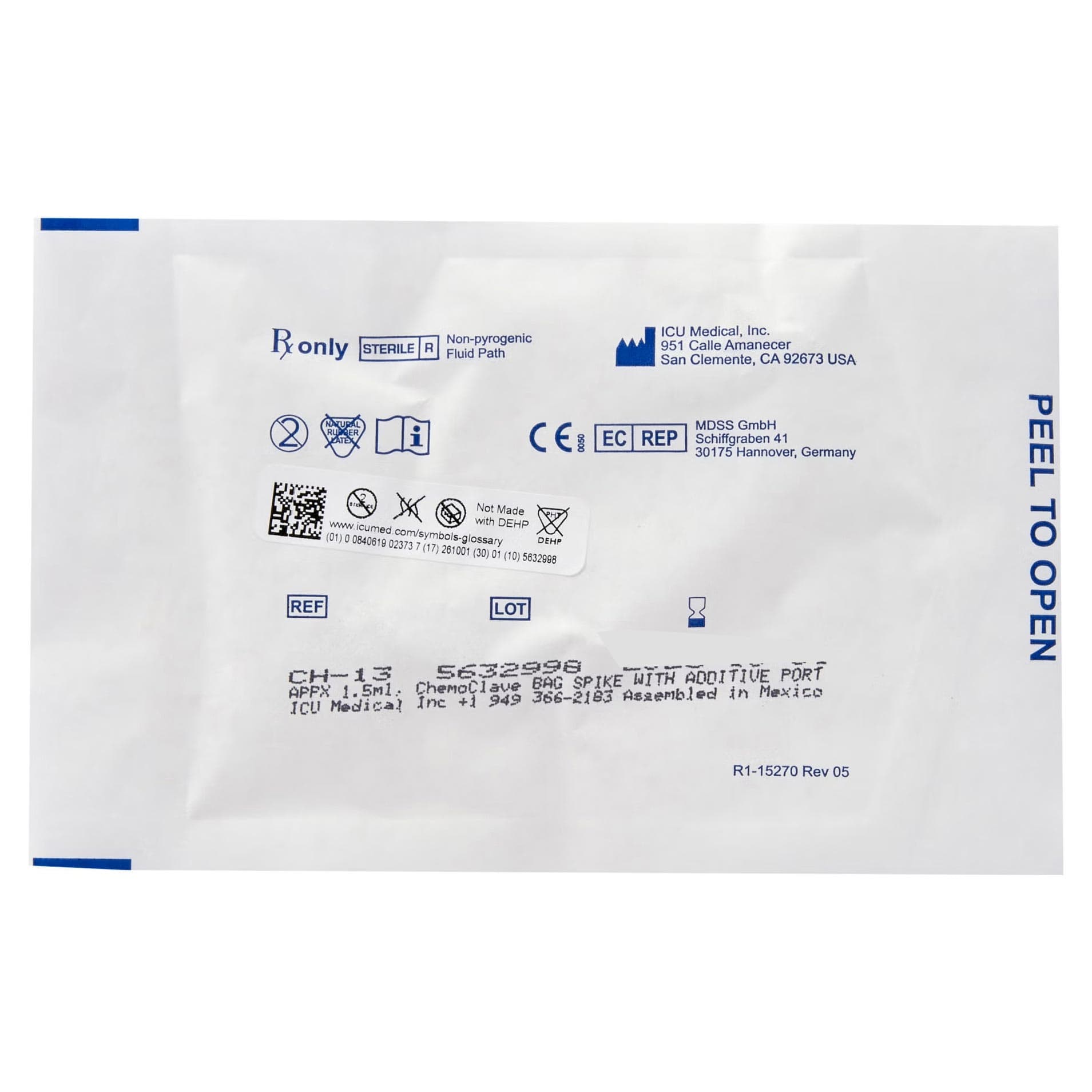 ChemoClave Bag Access Spike with Integrated Clave - Case of 50 - Image 2