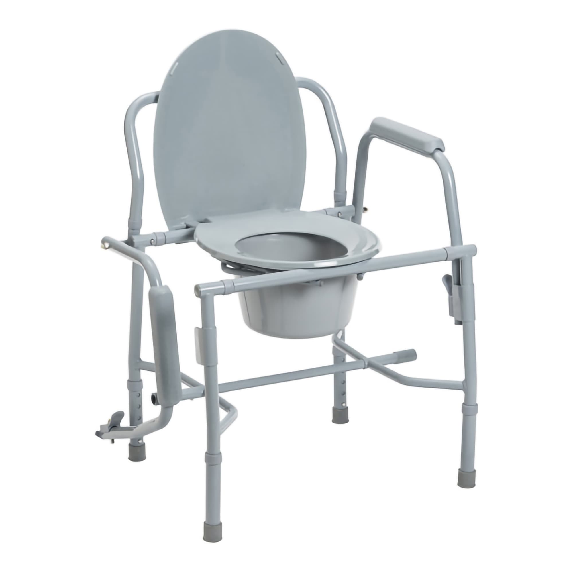 Drive Deluxe Steel Drop-Arm Commode