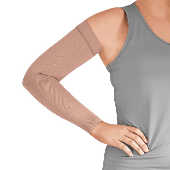 ExoStrong Arm Sleeve, Knit top, Short, Large, Beige - Image 1