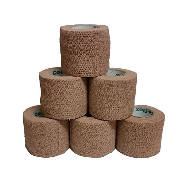Andover CoFlex Med Cohesive Bandage, 3 Inch x 5 Yard, Tan - Case of 24 - Image 1