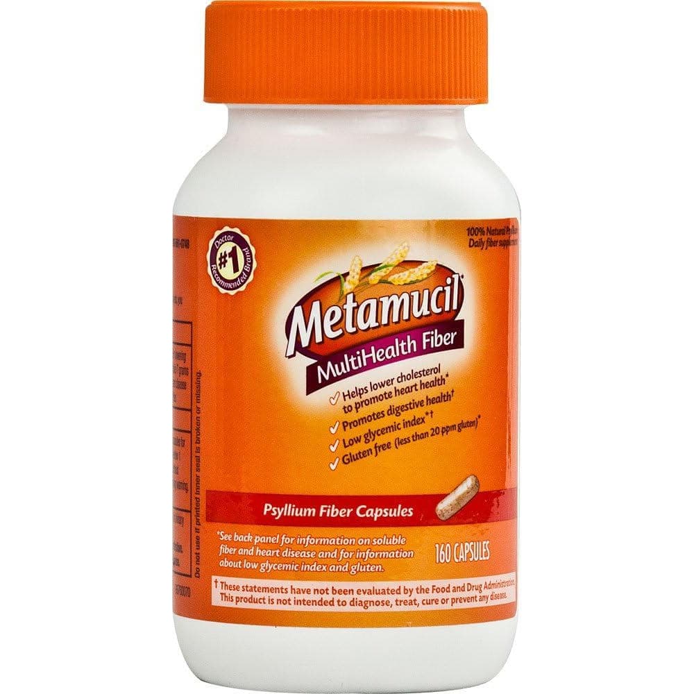 Metamucil Psyllium Fiber Supplement Capsules, 160 Count - Each - Image 1
