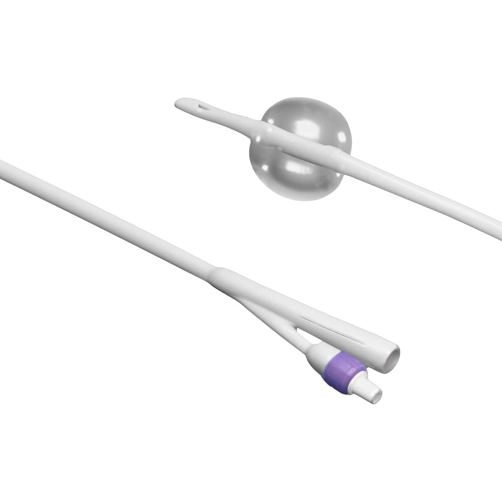 Kendall Dover 2-Way Silicone Foley Catheter, 16 Inch, 30cc Balloon Capacity - Image 2