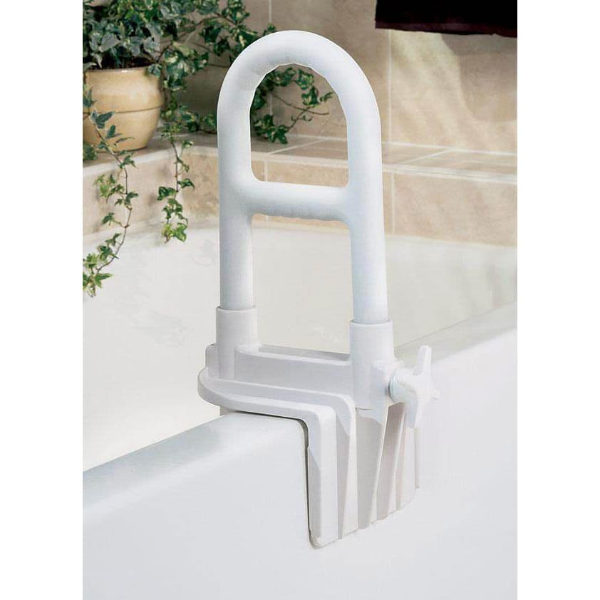 Medline Bilevel Bathtub Grab Bar, Adjustable Safety Rail - Each - Image 1