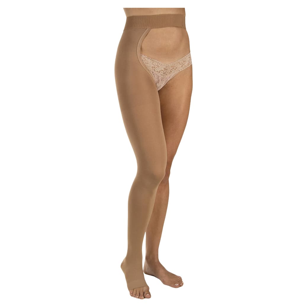 Jobst Relief Chap-Style Compression Stocking, Right Leg, 30-40mmHg, Medium, Beige - Image 1