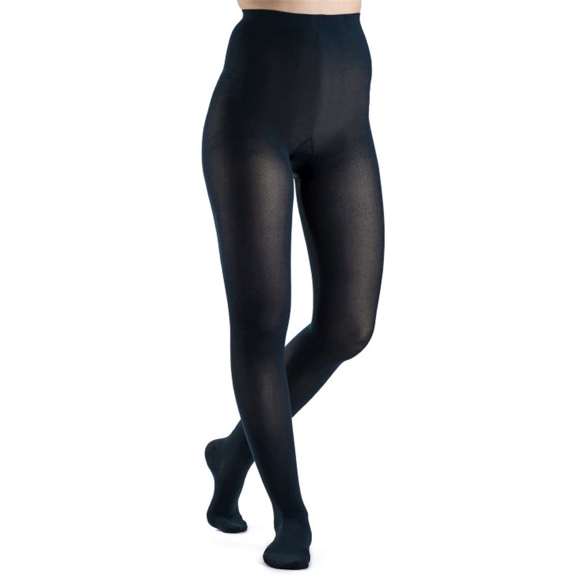 Sigvaris Women's Style Soft Opaque Pantyhose 20-30mmHg Closed Toe, Medium-Long, Midnight Blue - Pair - Image 1