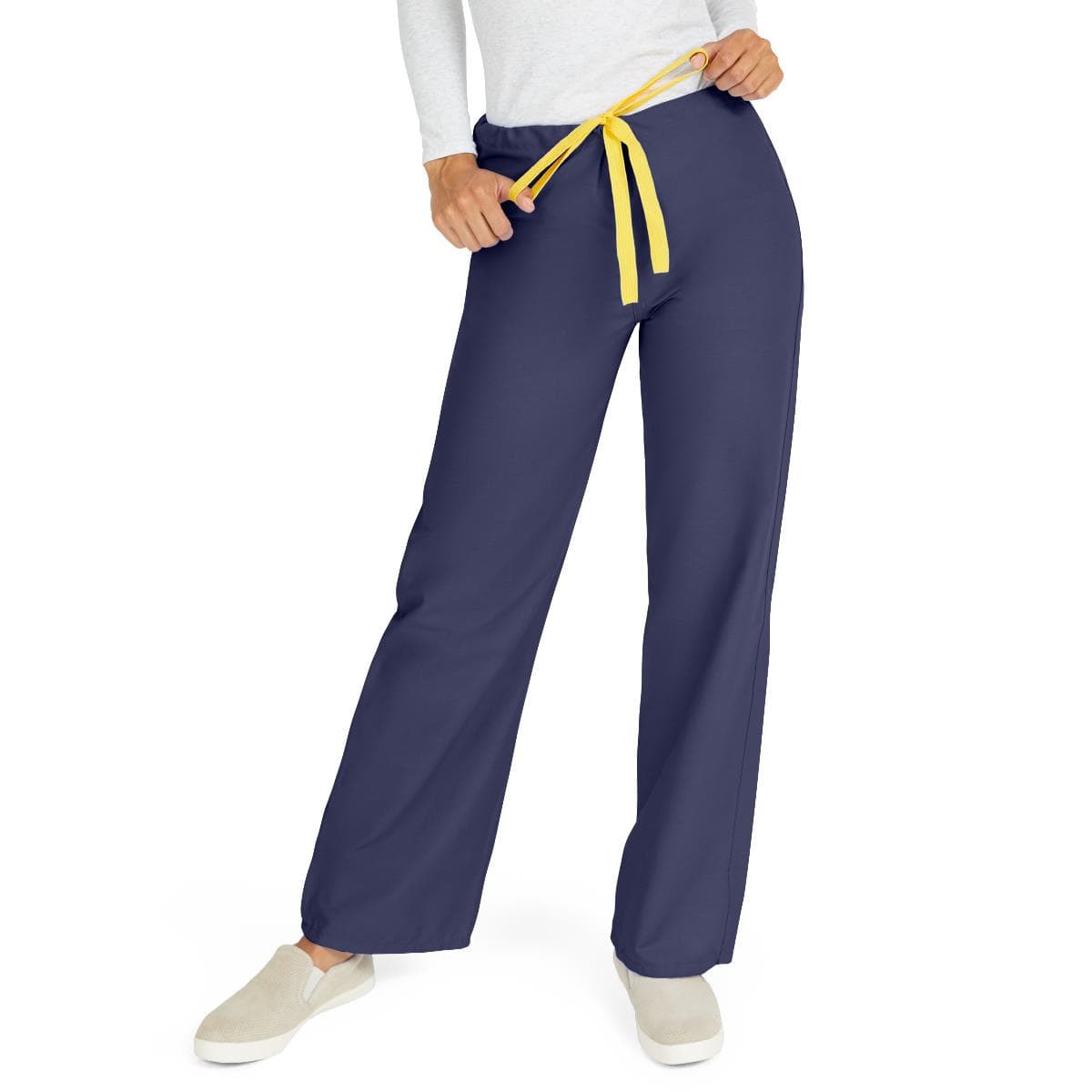 Medline AngelStat Unisex Reversible Scrub Pants with Medline Color Coding, Navy Blue, 4XLarge - Image 1