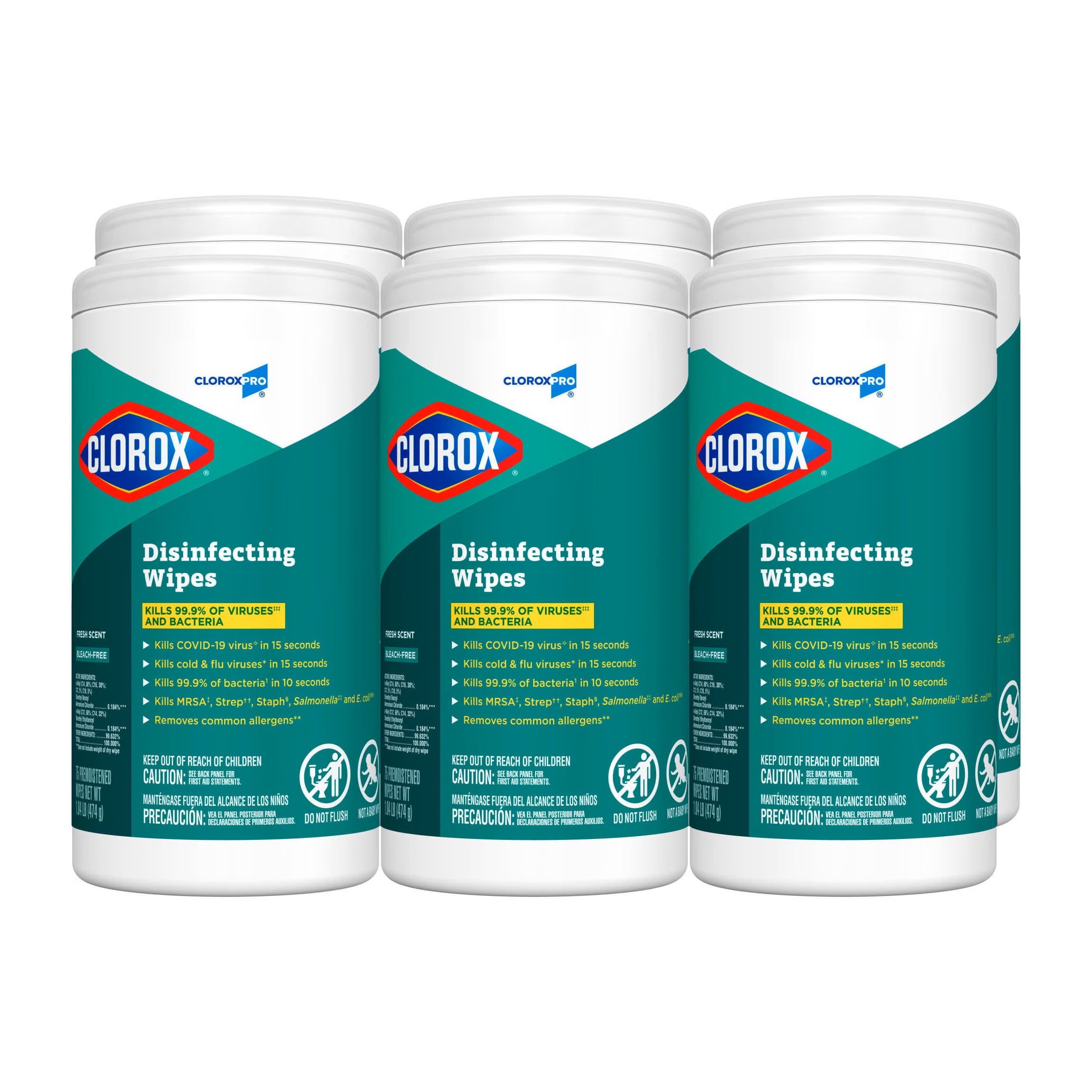 CloroxPro Surface Disinfectant Canister Wipe, 7 x 8 Inch - Image 3