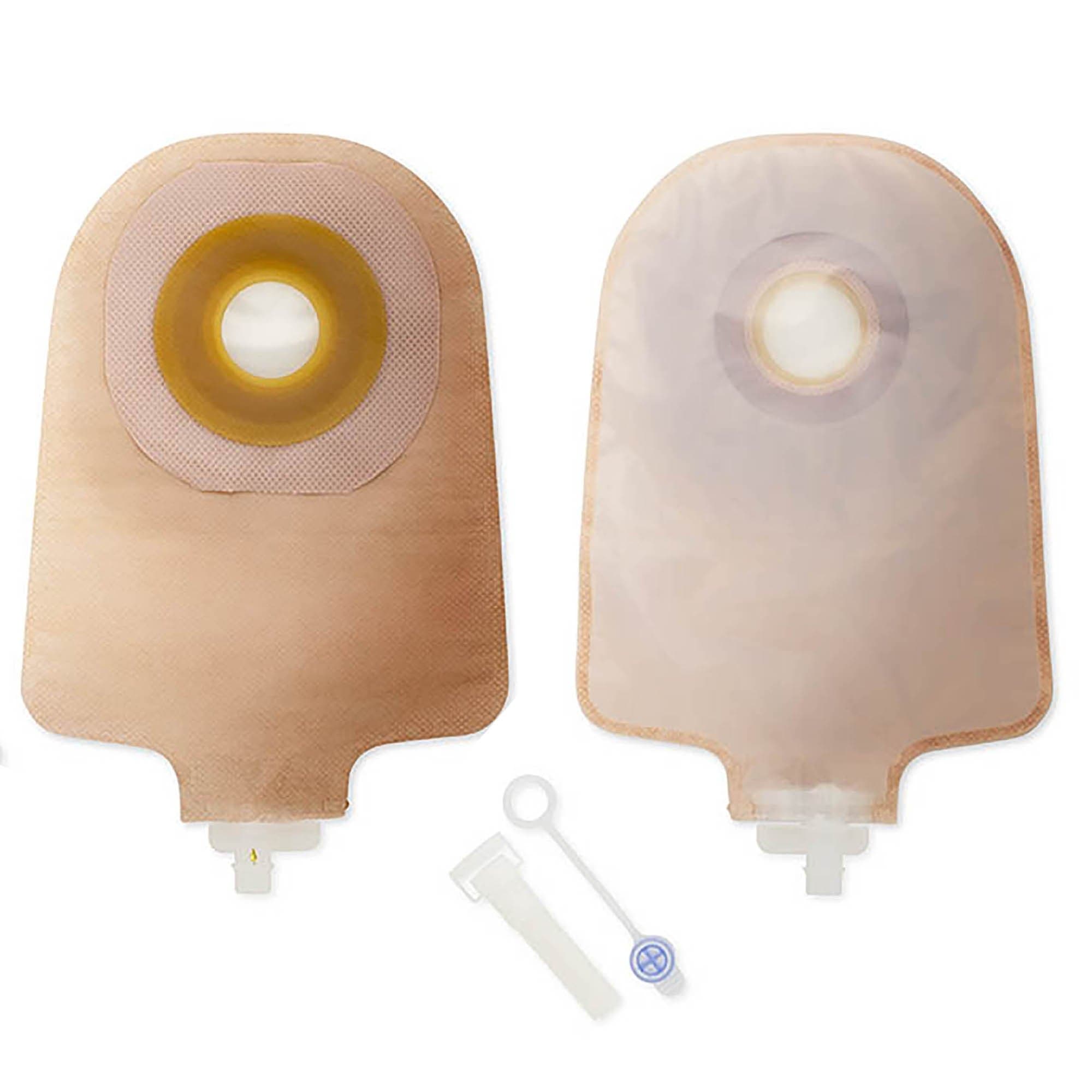 Premier 1-Piece Cut-to-Fit Urostomy Pouch with Flat Flextend Barrier, Transparent, Upto 2-1/2 Inch - Box of 10 - Image 1