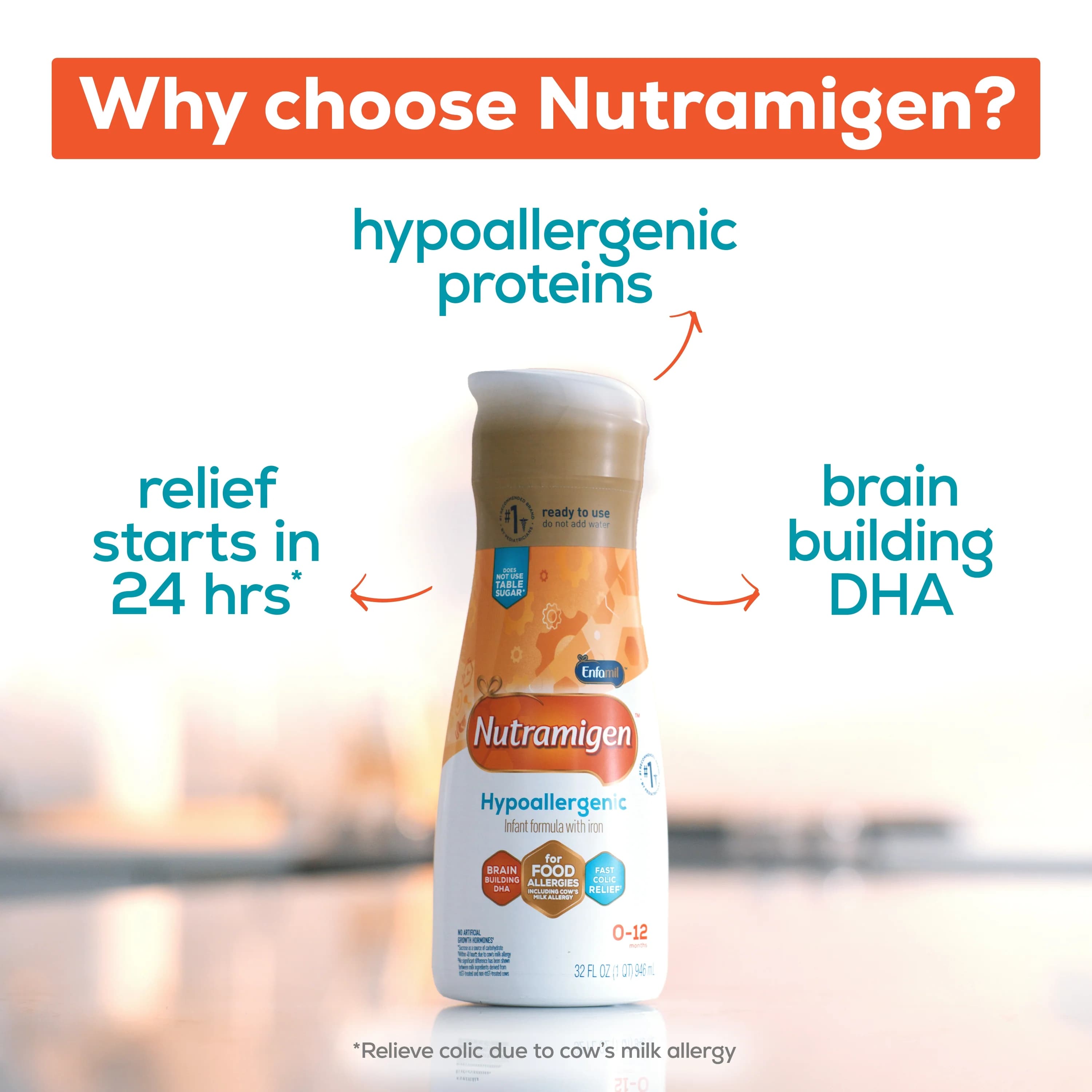 Nutramigen Hypoallergenic Ready to Feed Infant Formula with Iron - Image 3