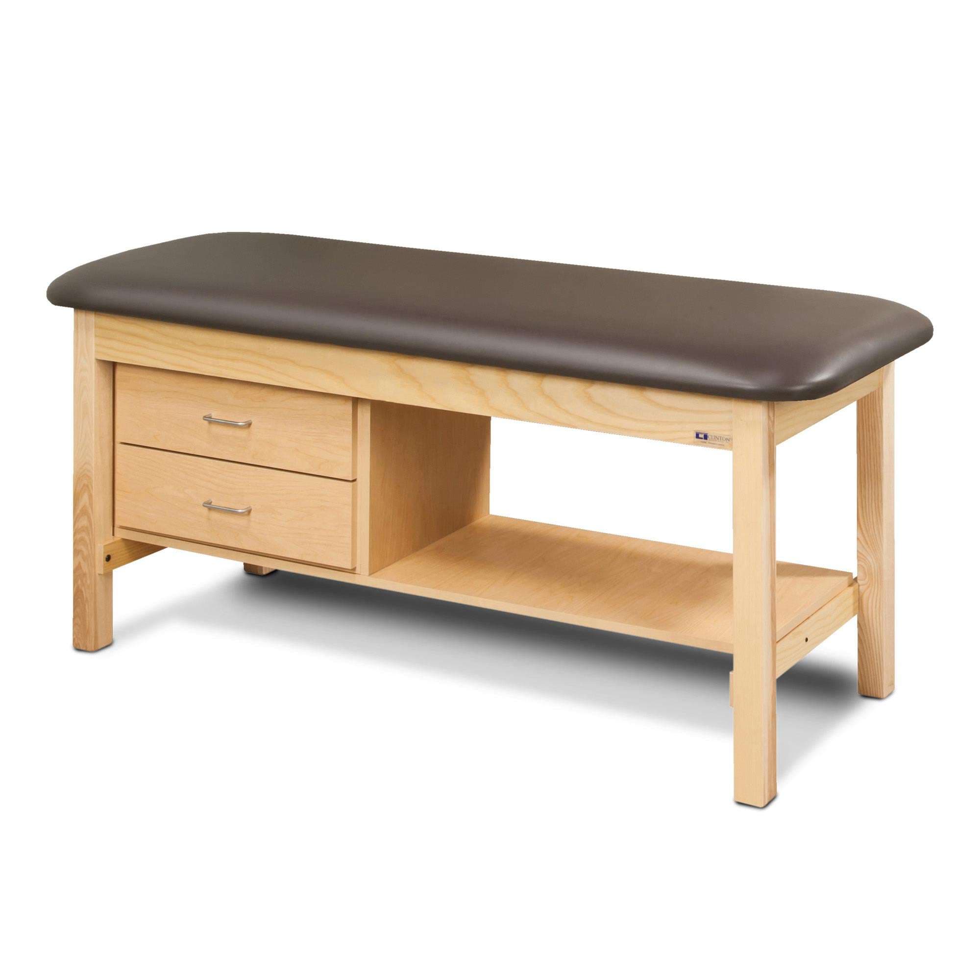 Clinton flat top classic series treatment table with drawers - Image 9