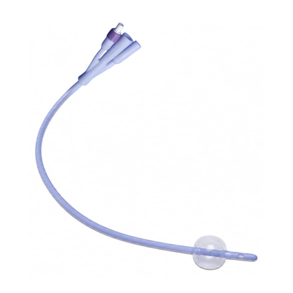 Dover 3-Way Silicone Foley Catheter, 5cc, 22 Fr - Each - Image 1