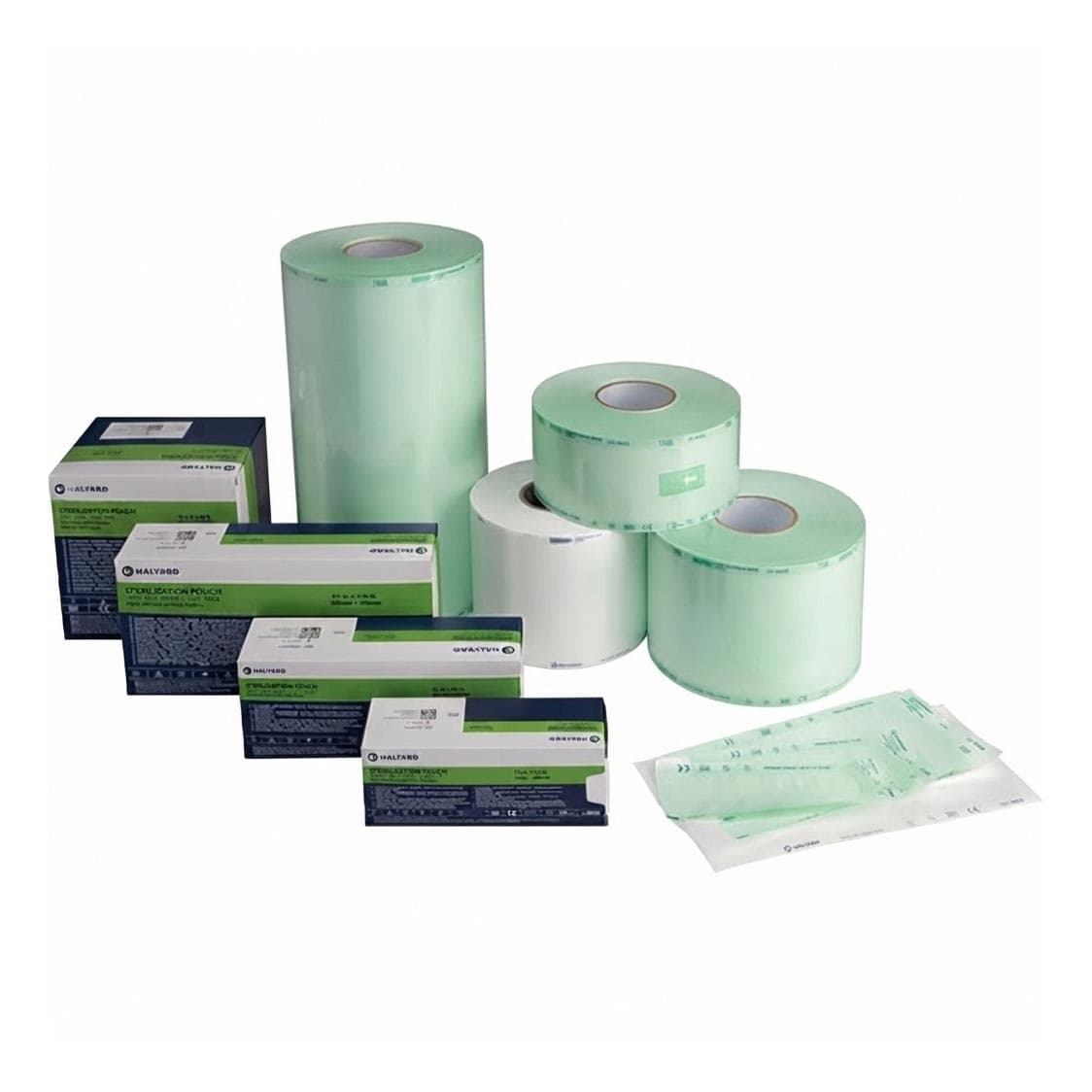 Halyard Sterilization Pouch, Heat Seal Paper, Flat Pack, Steam-EO, 11-3/4" x 19-3/4" - Case of 500 - Image 1