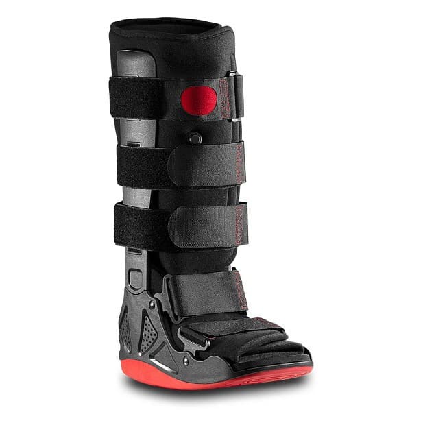 XcelTrax Air Tall Walker Boot Black D-Ring, Hook and Loop Strap Closure Semi-Rigid, X-Small - Each - Image 1