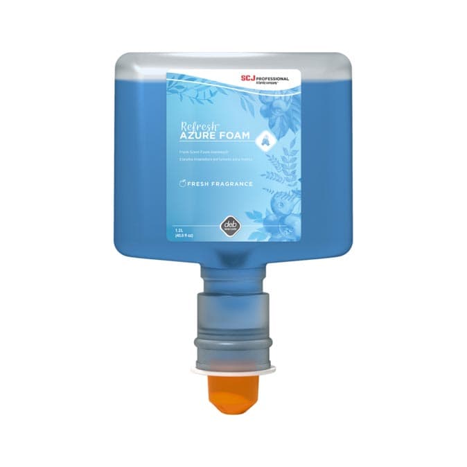 Refresh Azure Foaming Hand Soap, Touch Free-Dispenser Refill, Fresh Scent, 1,200 mL - Case of 3