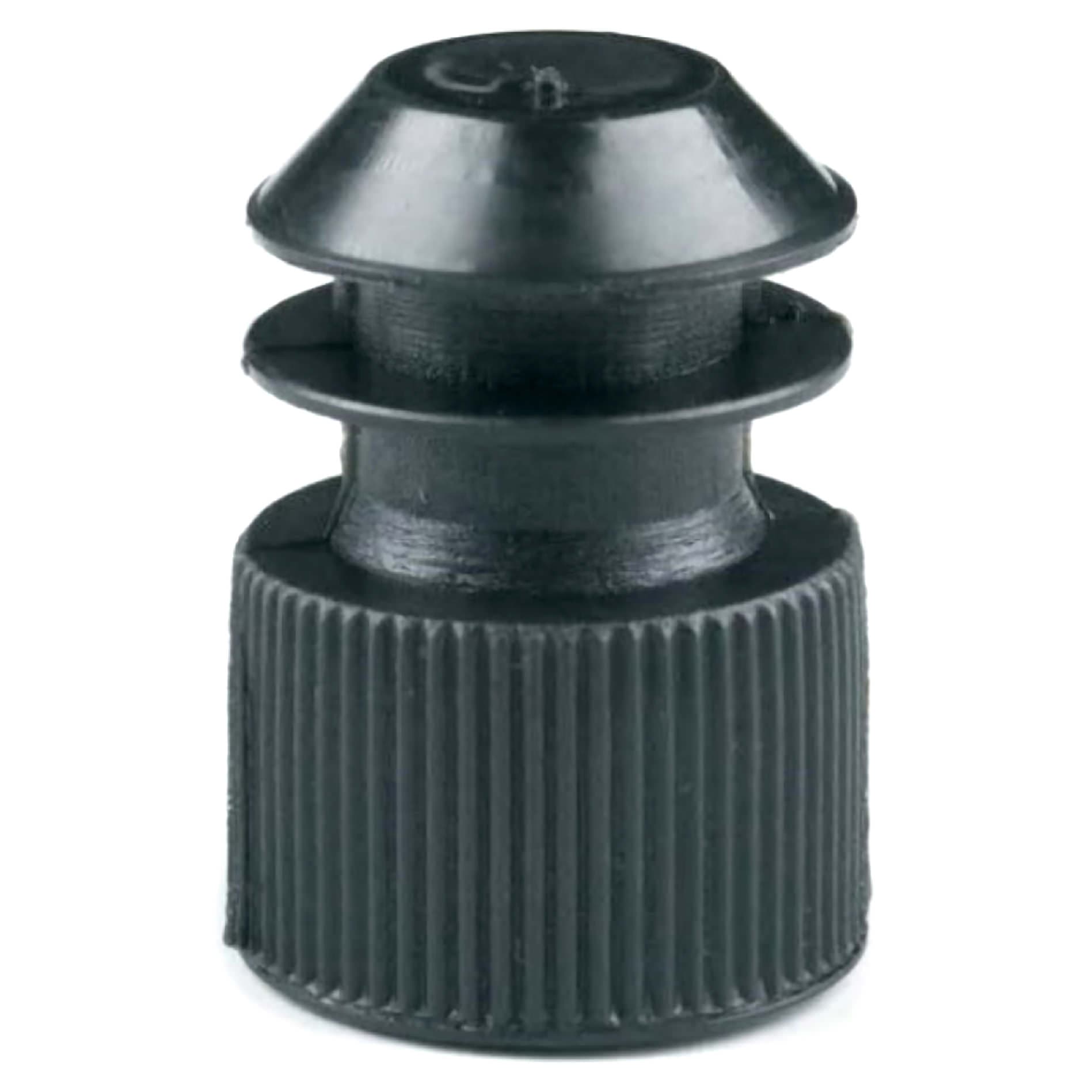 McKesson Tube Closure For Use with 13 mm Blood Drawing Tubes, Flanged Plug Cap, Black - Case of 20000 - Image 1