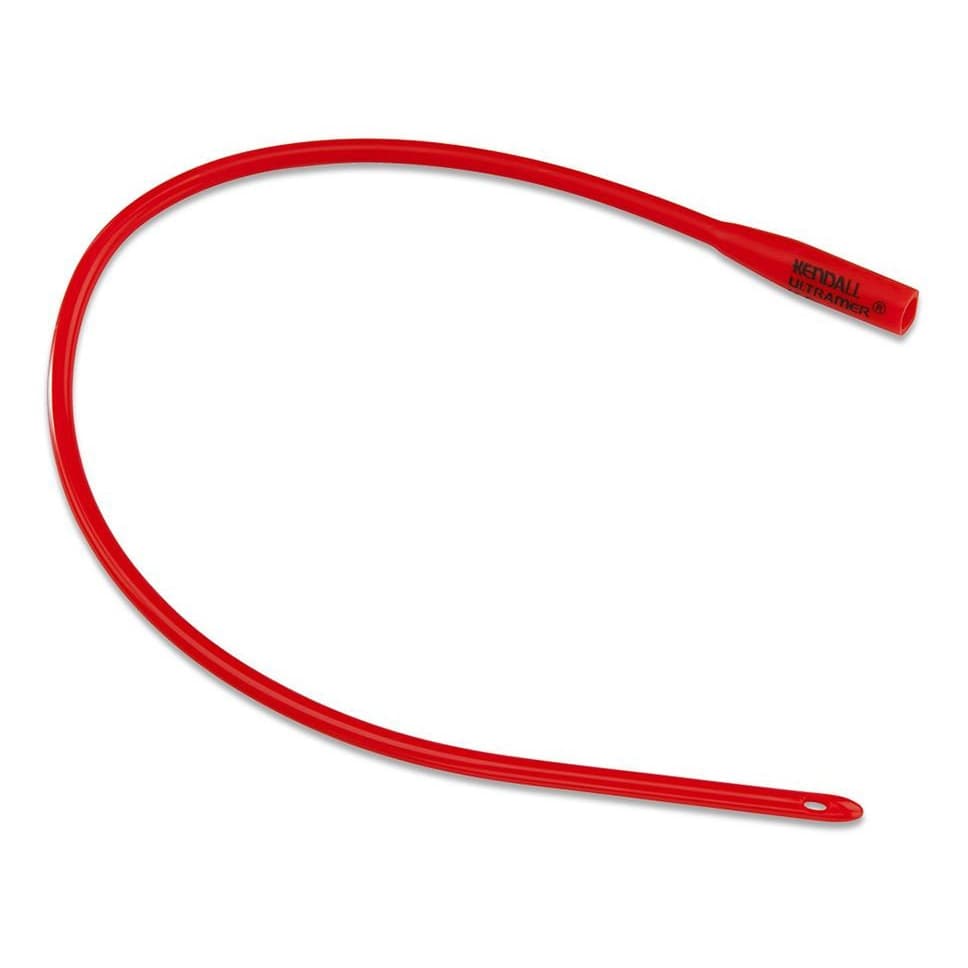 Dover Robinson Red Rubber Urethral Catheter, 28 Fr - Each - Image 1