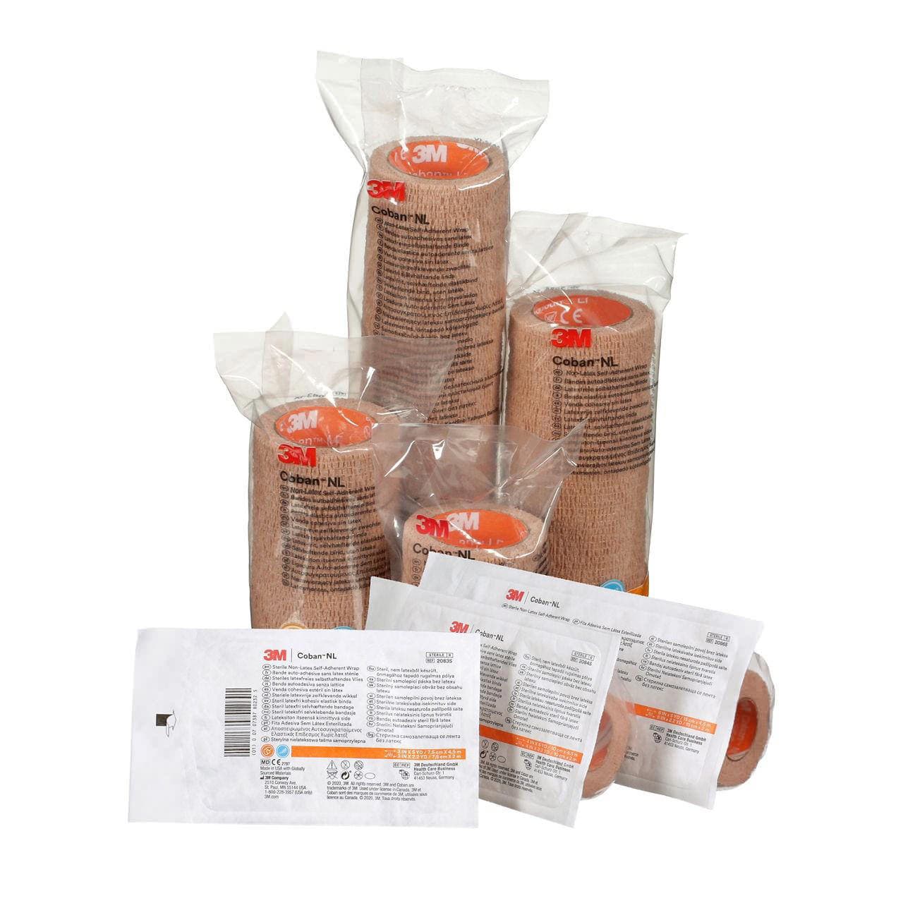 3M Coban LF Sterile Cohesive Bandage, Tan - Image 1
