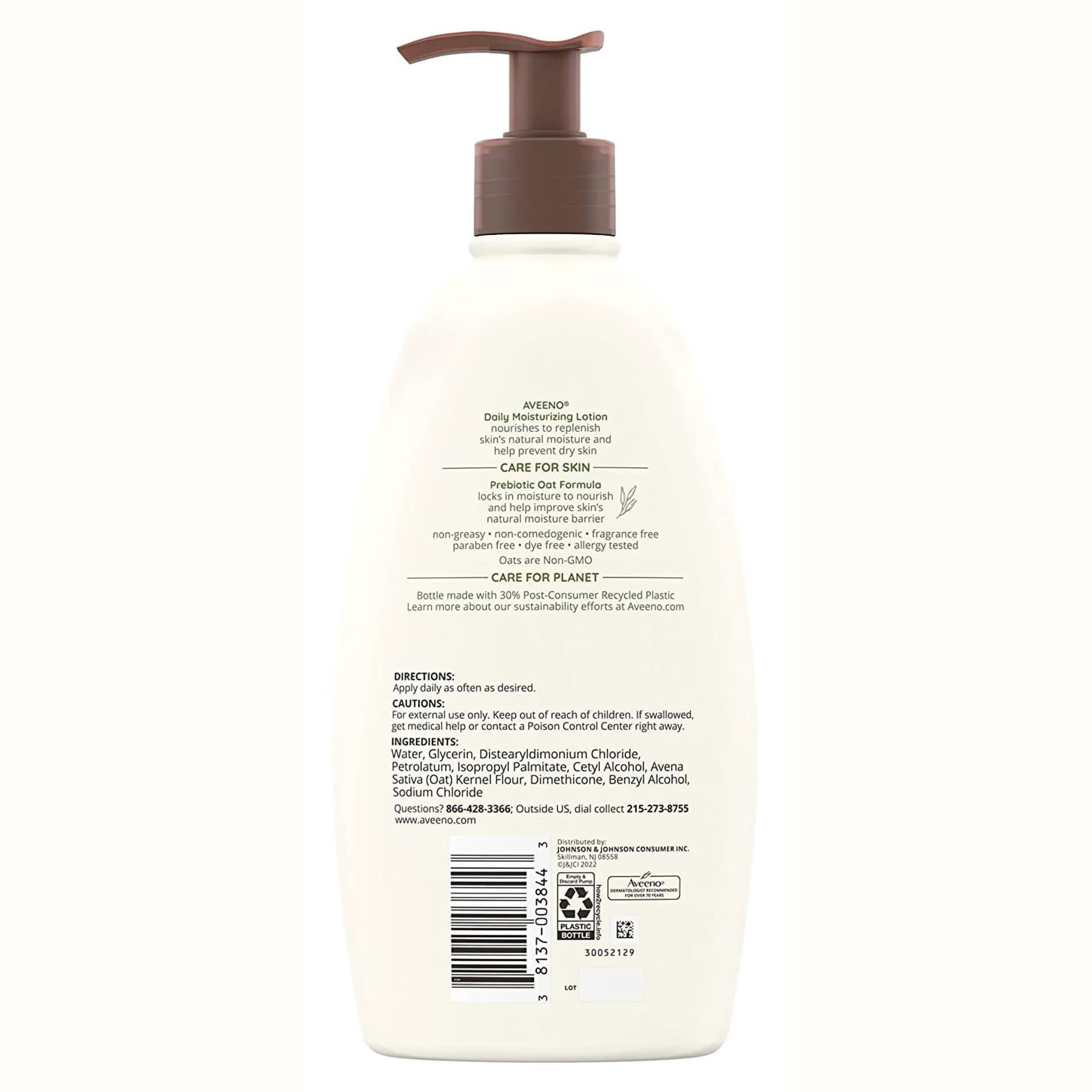 Aveeno Daily Moisturizing Body Lotion for Dry Skin, 18 oz - 1 Each - Image 2