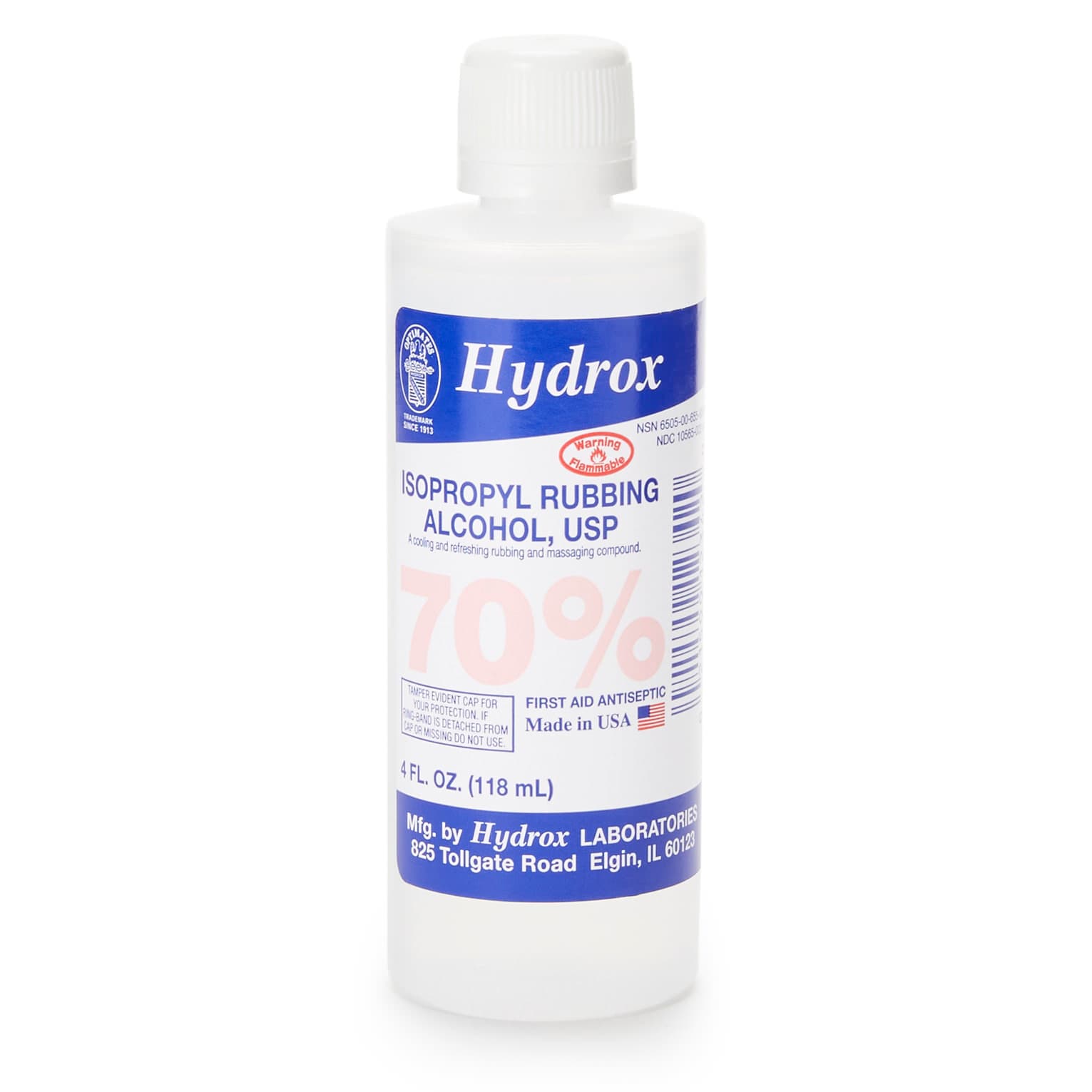 McKesson Isopropyl Rubbing Alcohol First Aid Antiseptic, 70% Strength, 4 oz - Image 1