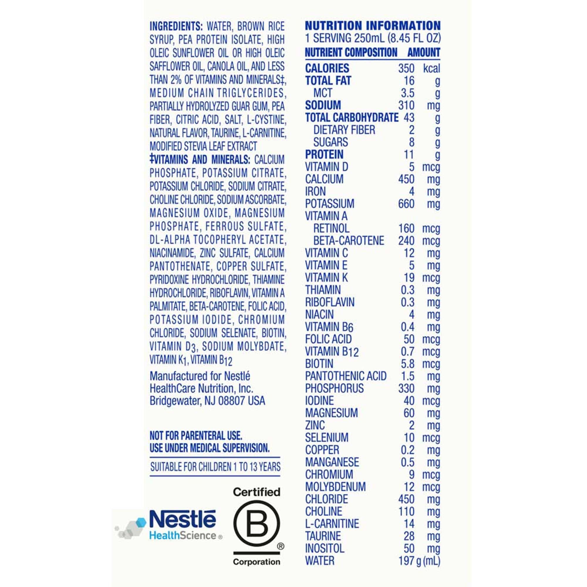 Compleat Pediatric Standard 1.4 Calorically Dense Nutritionally Complete Tube Feeding Formula - Image 4