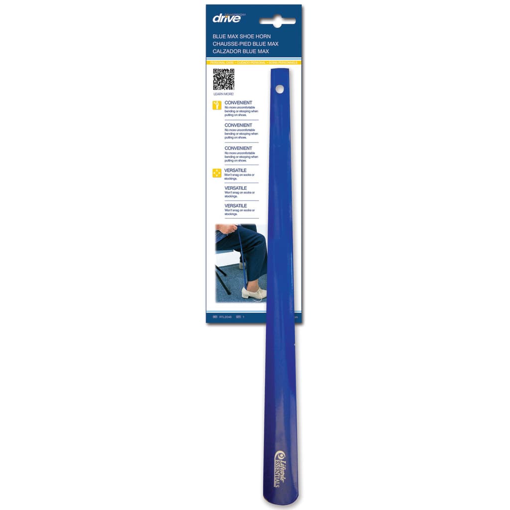 Drive Metal Shoe Horn, Blue, Long, 23 Inch - Image 3