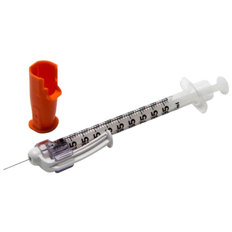 BD SafetyGlide Tuberculin Syringe, Regular Bevel, 27 Gauge, 1/2 Inch - Box of 100 - Image 1