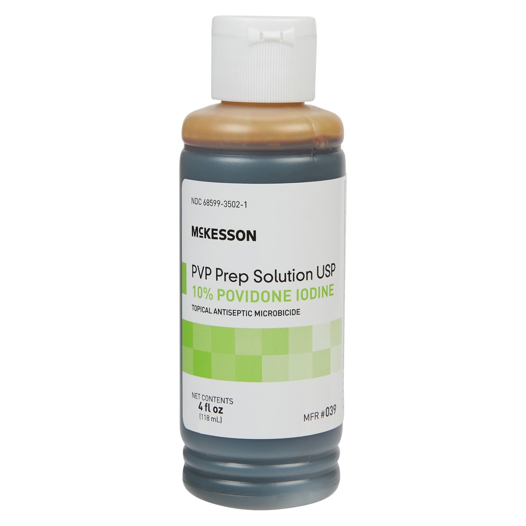 McKesson Povidone Iodine Skin Prep Solution, 4 oz, Flip Top Bottle - Image 1