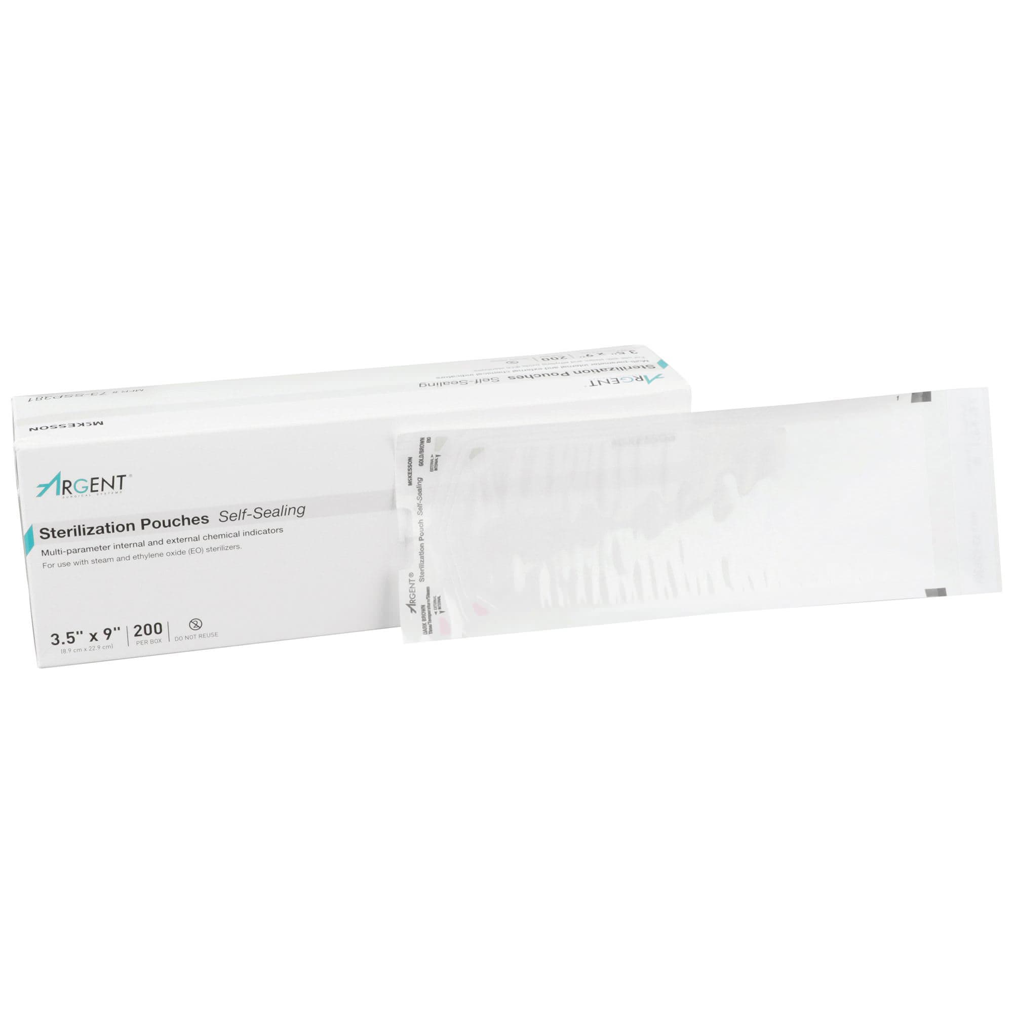 McKesson Argent Sure-Check Sterilization Pouch Transparent-Blue - Image 1