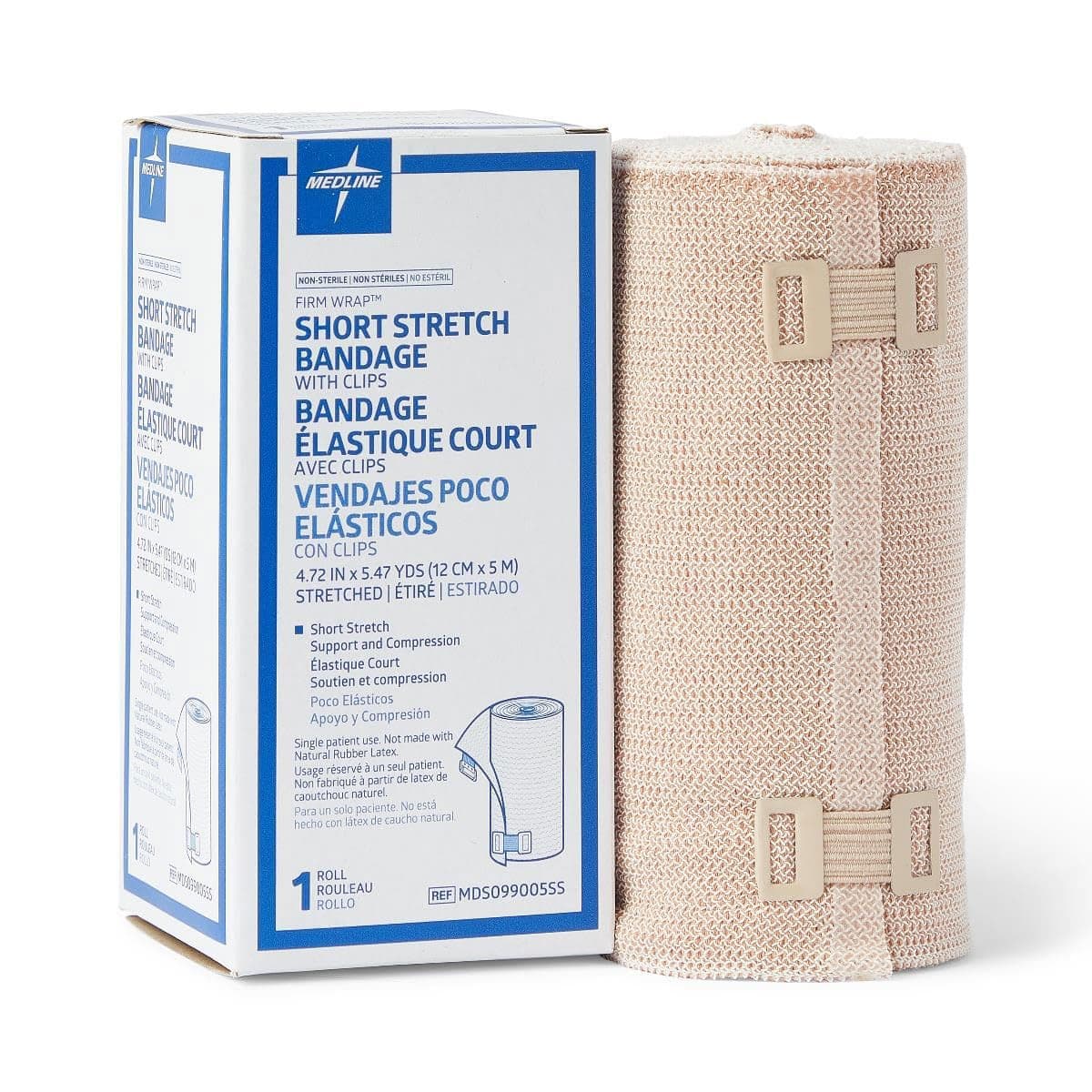 Medline Firm-wrap Short Stretch Bandages, 4.72 Inch x 5.47 Yard - Image 1