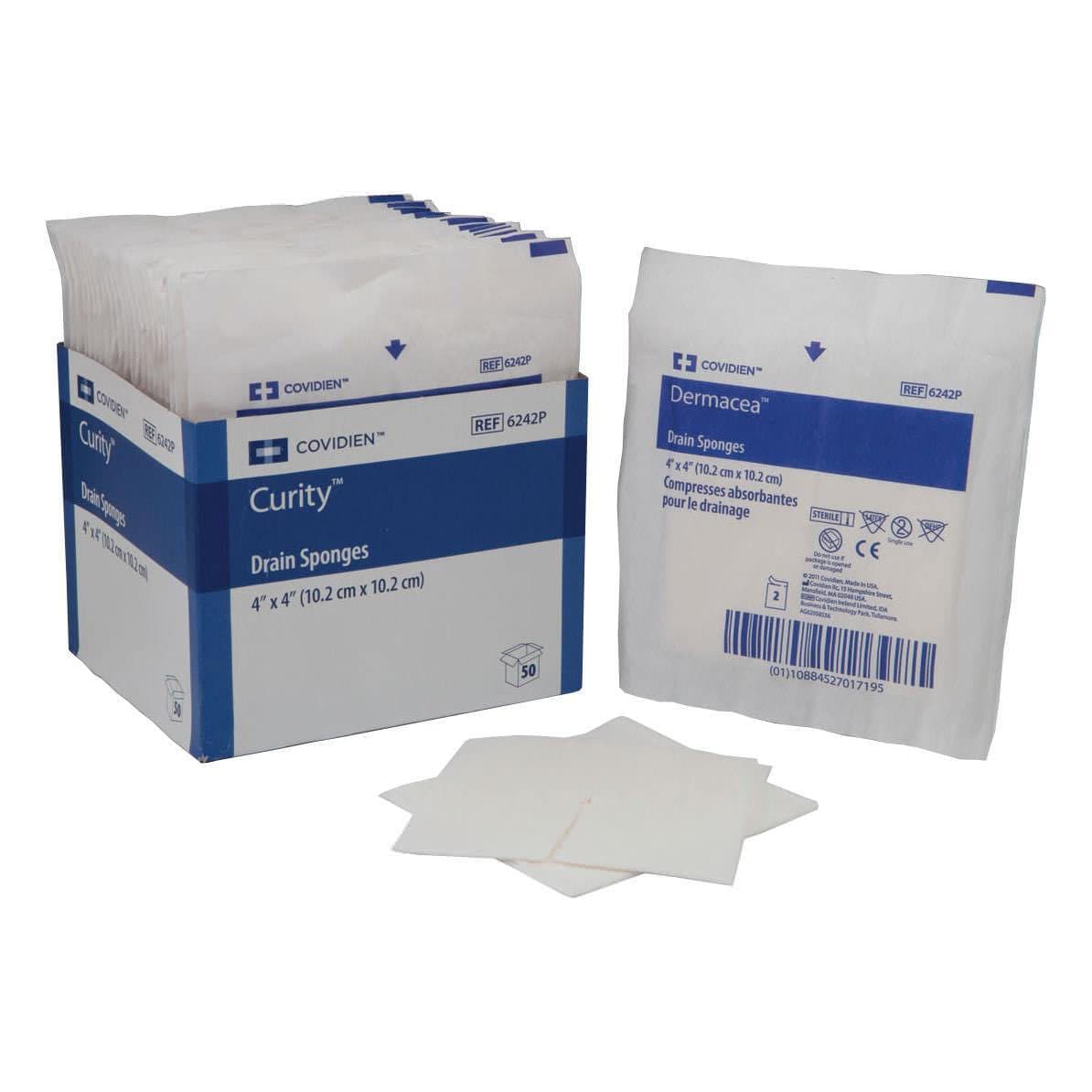 Cardinal Curity 6 Ply Non-Woven Drain Sponge