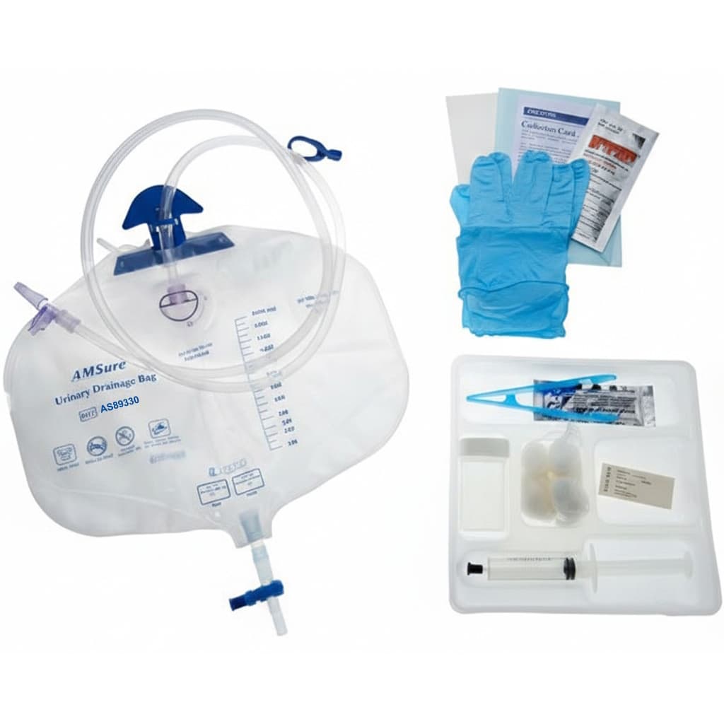 AMSure Add-a-Foley Catheter Tray, 30cc Prefilled Syringe - Box of 10 - Image 1