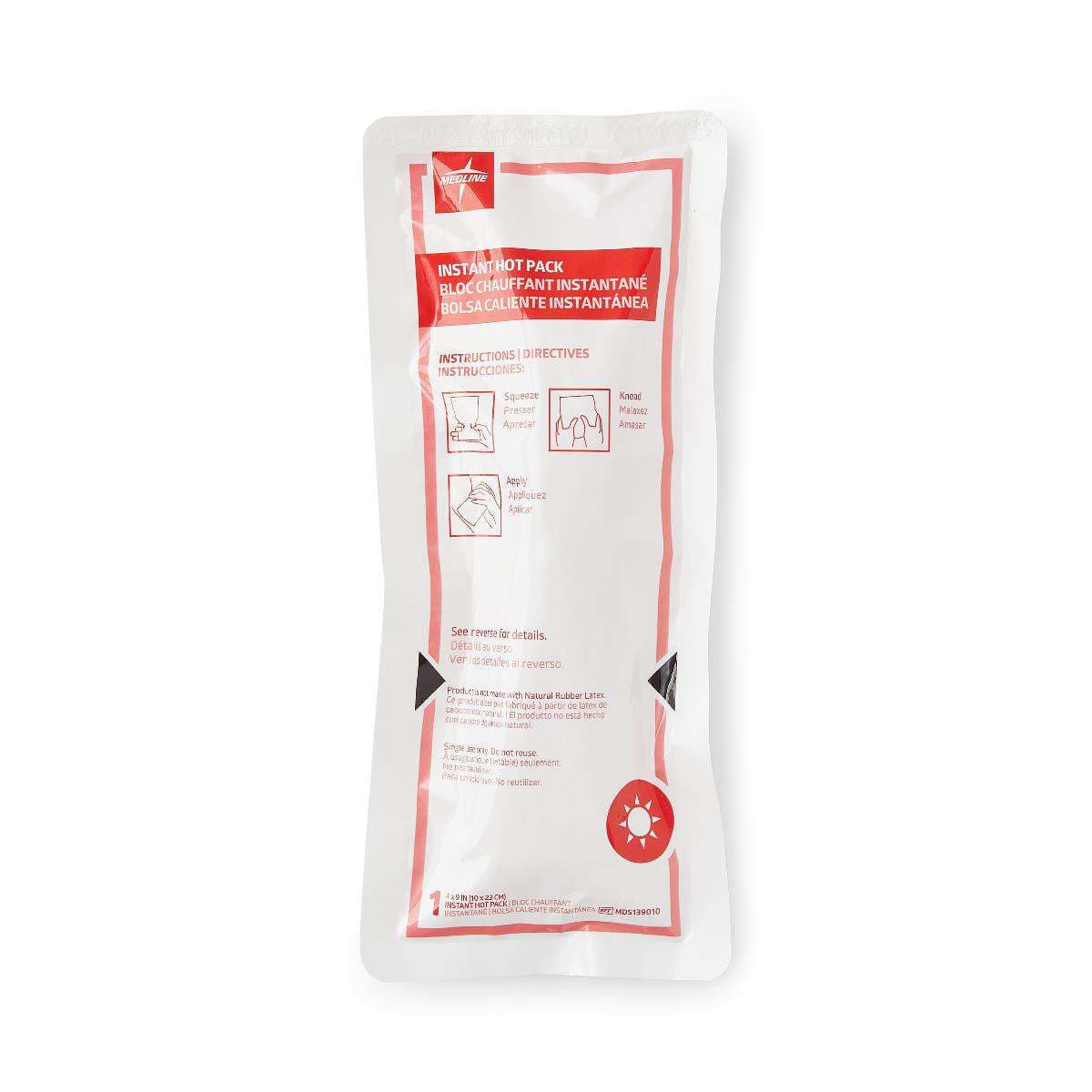 Medline Instant Hot Packs, 4 x 9 Inch - Image 1