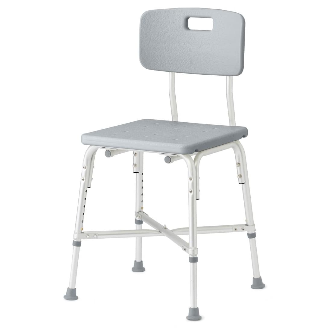 Medline Bariatric Aluminum Shower Chair with Back