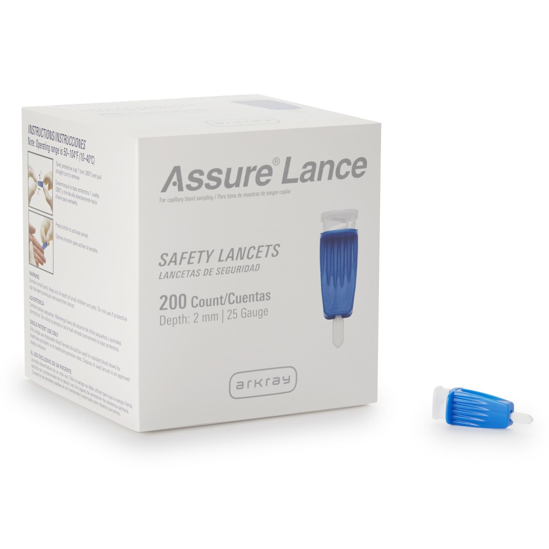 Assure Safety Lancet With Push Button Activation