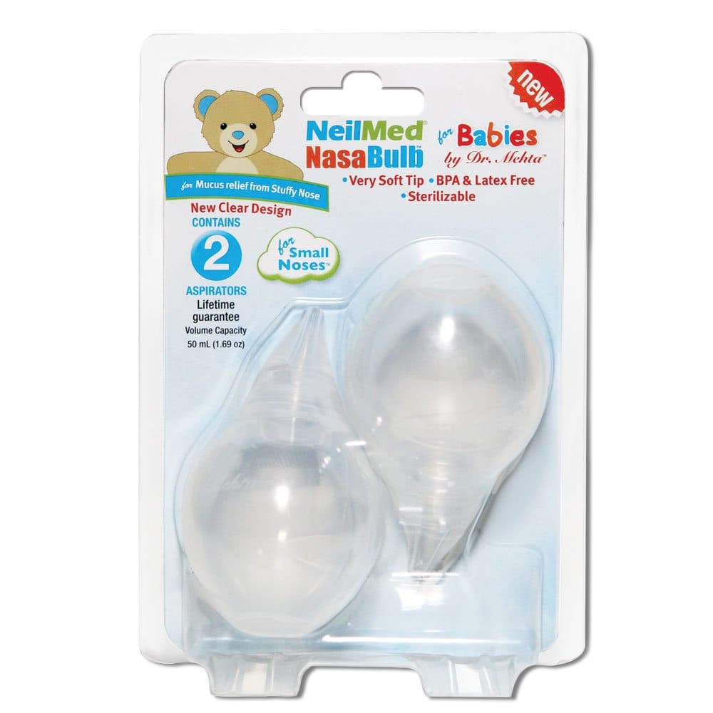 NeilMed NasaBulb Nasal Aspirator Silicone Bulbs, Clear - Each - Image 1