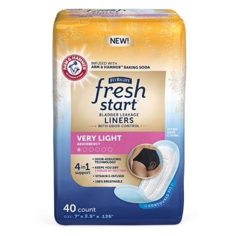 FitRight Fresh Start Bladder Leakage Liners, Very Light- 1280/Case - Image 1