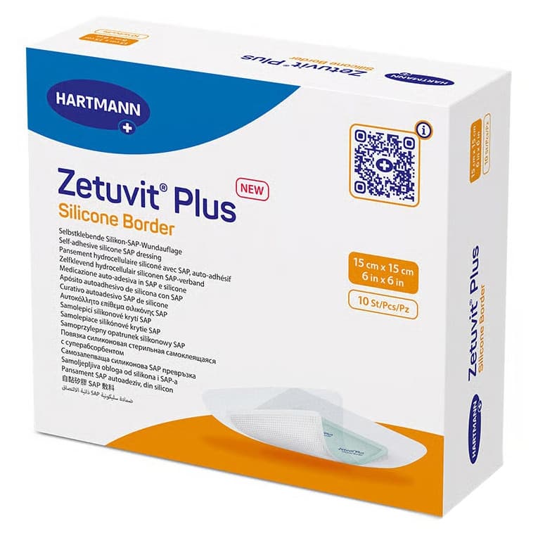 Zetuvit Plus Silicone Border Super Absorbent Dressing - Image 1