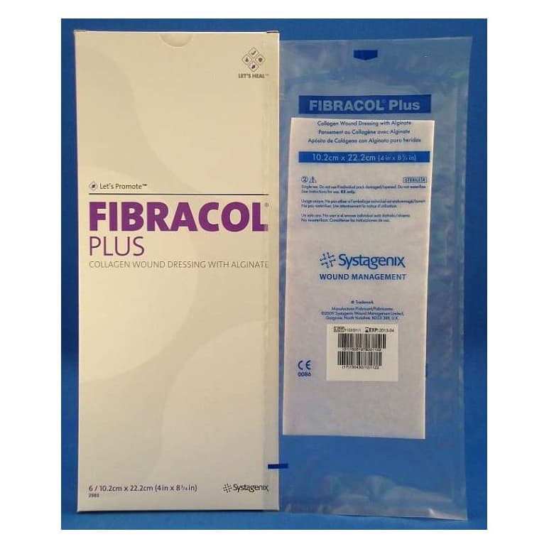 Fibracol Plus Collagen Wound Dressing with Alginate, 4 X 8-3/4 Inch - Box of 6 - Image 1