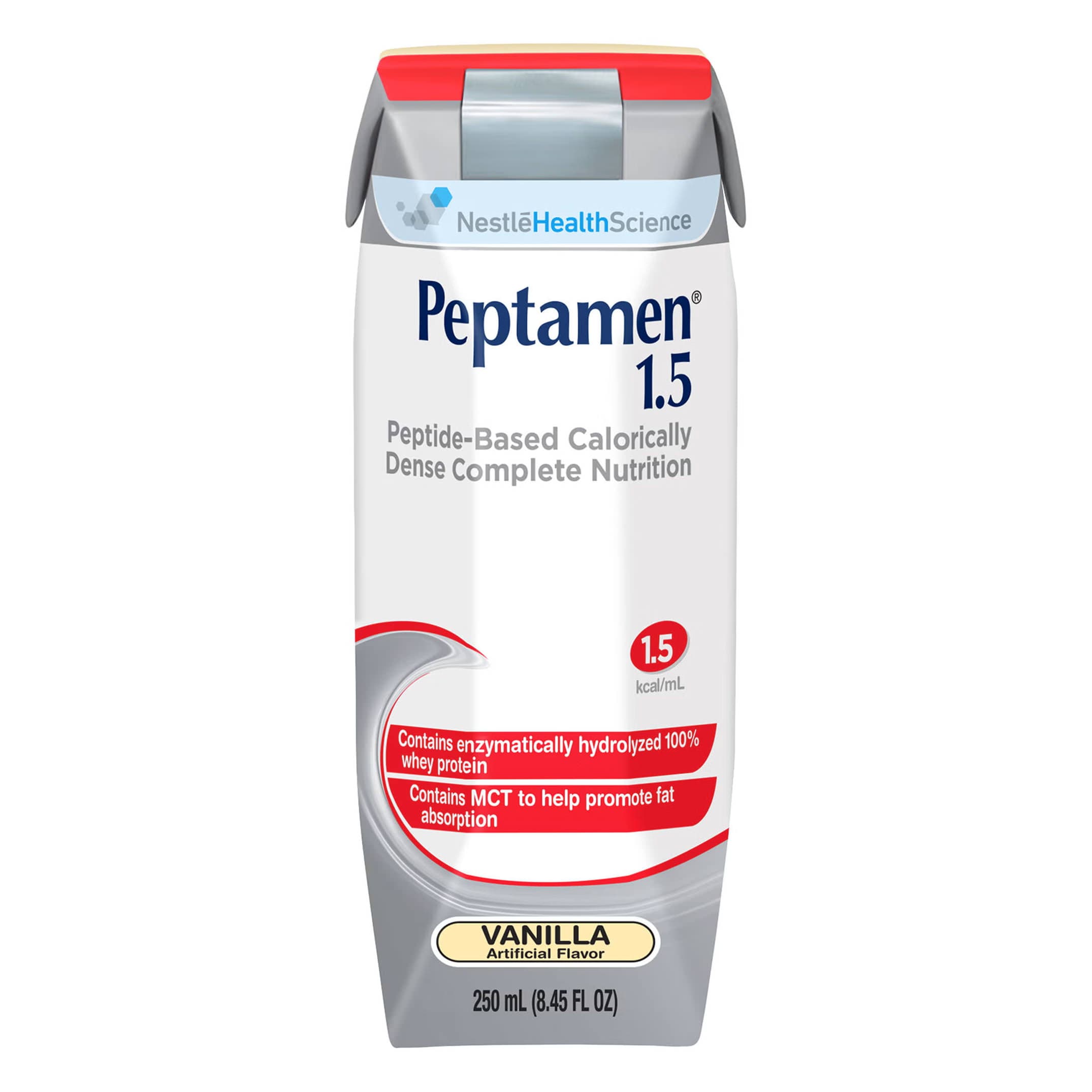 Peptamen 1.5 Peptide-Based Nutritionally Complete Formula, Vanilla, 8.45 oz - Case of 24 - Image 1