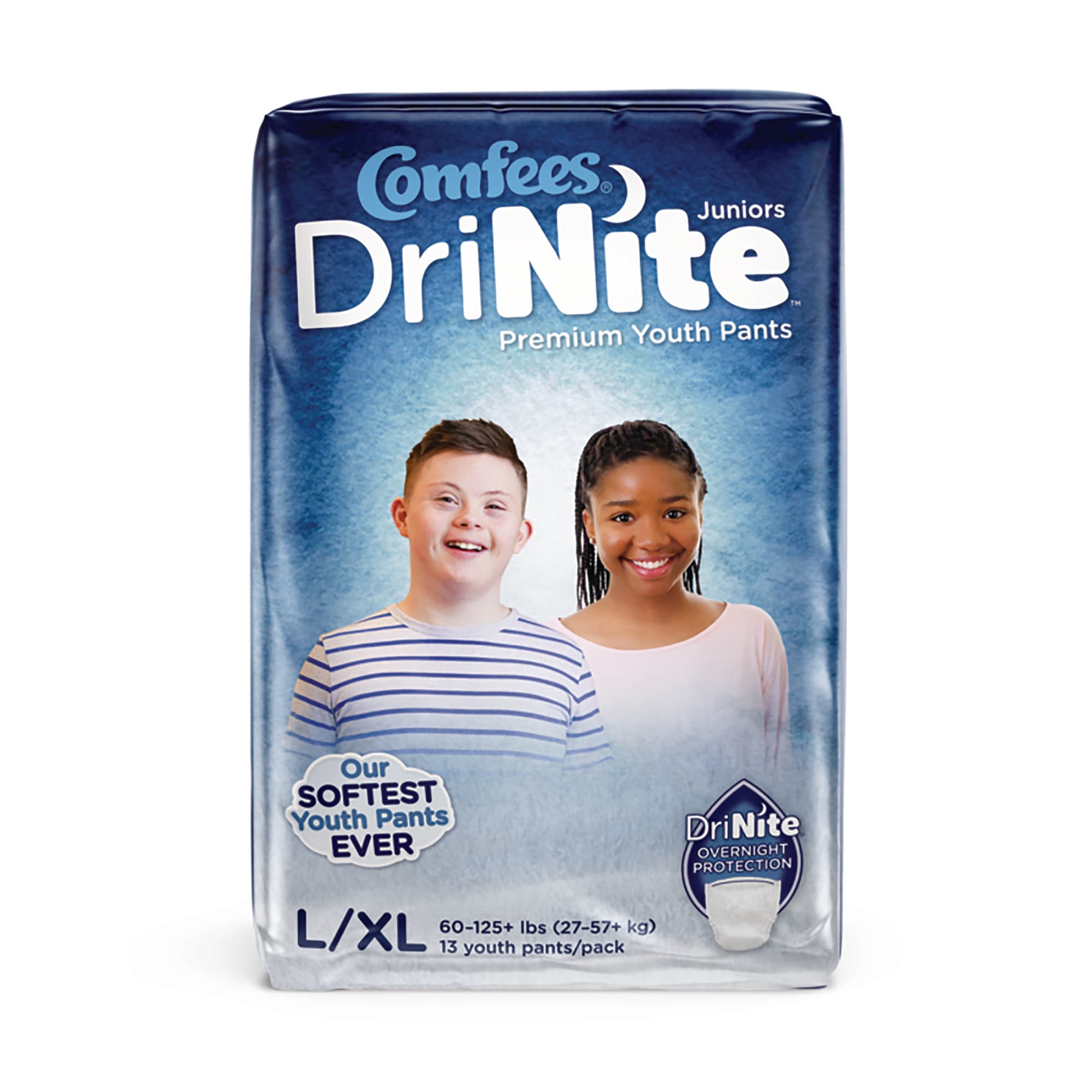 Comfees DriNite Juniors Premium Youth Pants, Large-Extra Large - Bag of 13 - Image 1