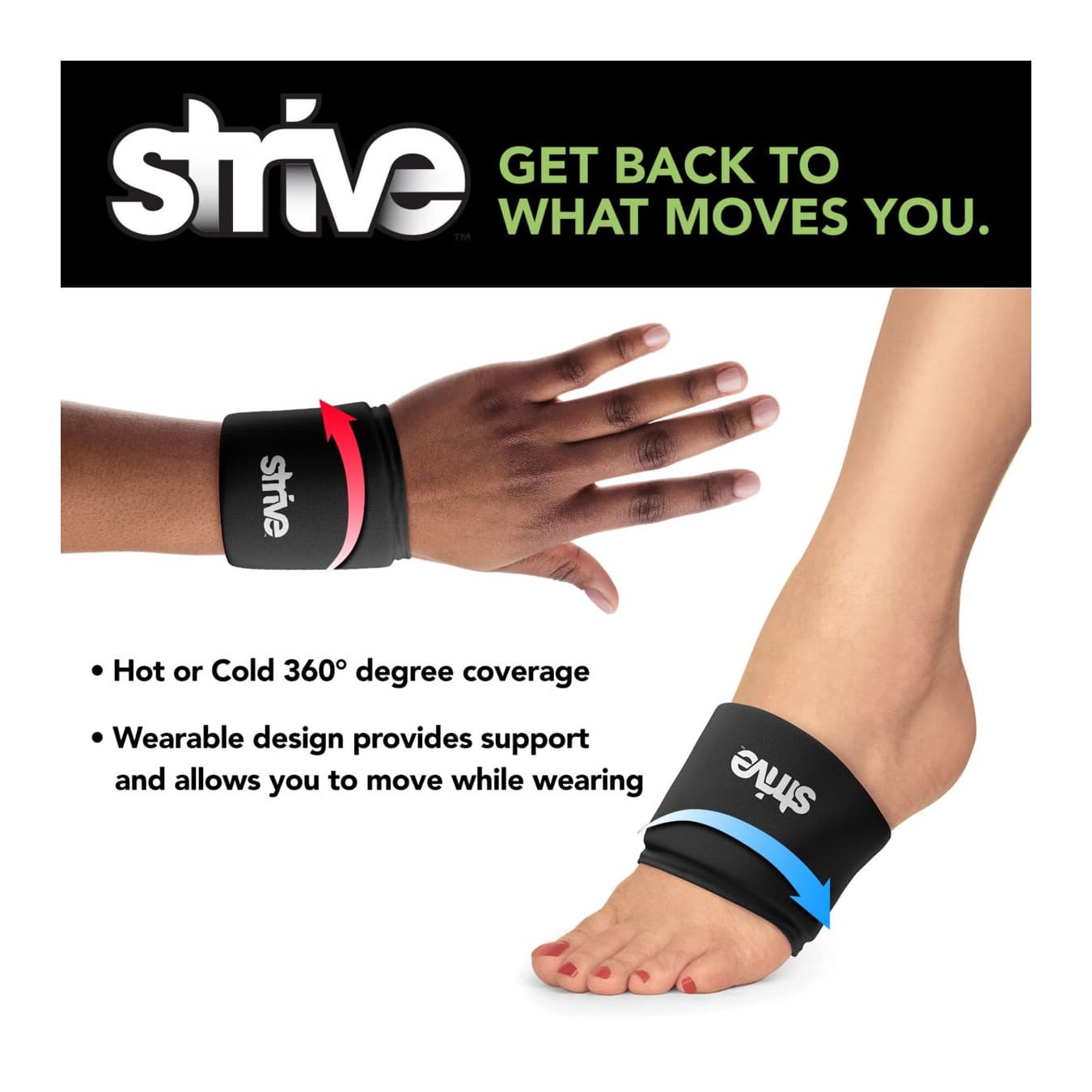Strive Hot & Cold Gel Pack Sleeves, Wrist & Foot - Image 2