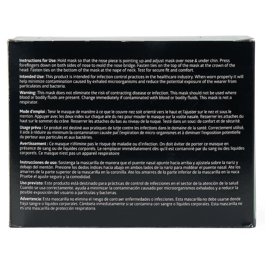 Medline ASTM Level 1 Surgical Mask with Hypoallergenic Filter and Ties - Image 3
