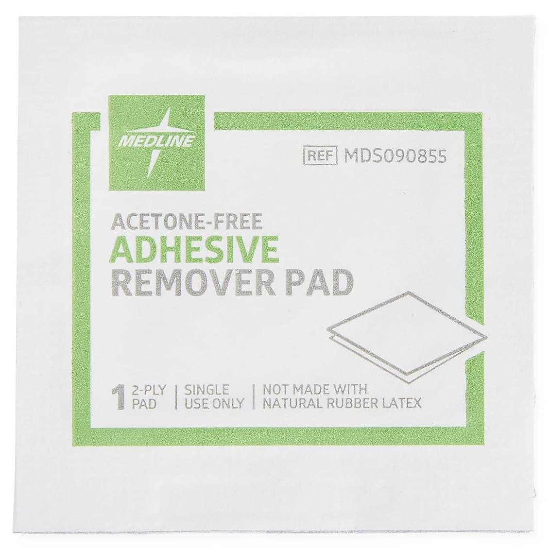 Medline Adhesive Remover Individual Packet 1-1/4 x 1-1/2 Inch Pad - Each - Image 1