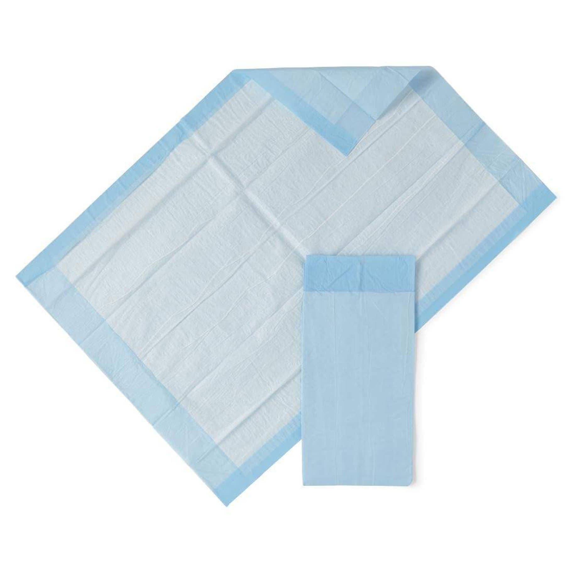 Medline Protection Plus Fluff Underpads, Light Absorbency, 23 x 36 Inch - Box of 150 - Image 1